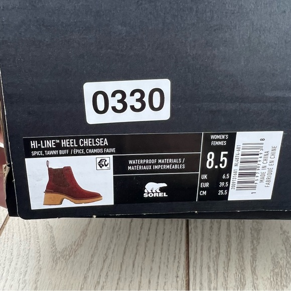 Sorel Women's Hi-Line Heel Chelsea Boots US8.5 Spice, Tawny Buff $190 - Picture 9 of 12